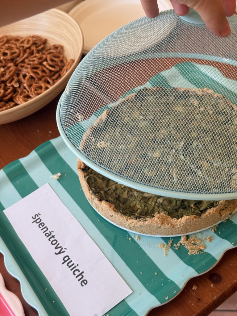 Špenátový quiche na pikniku
